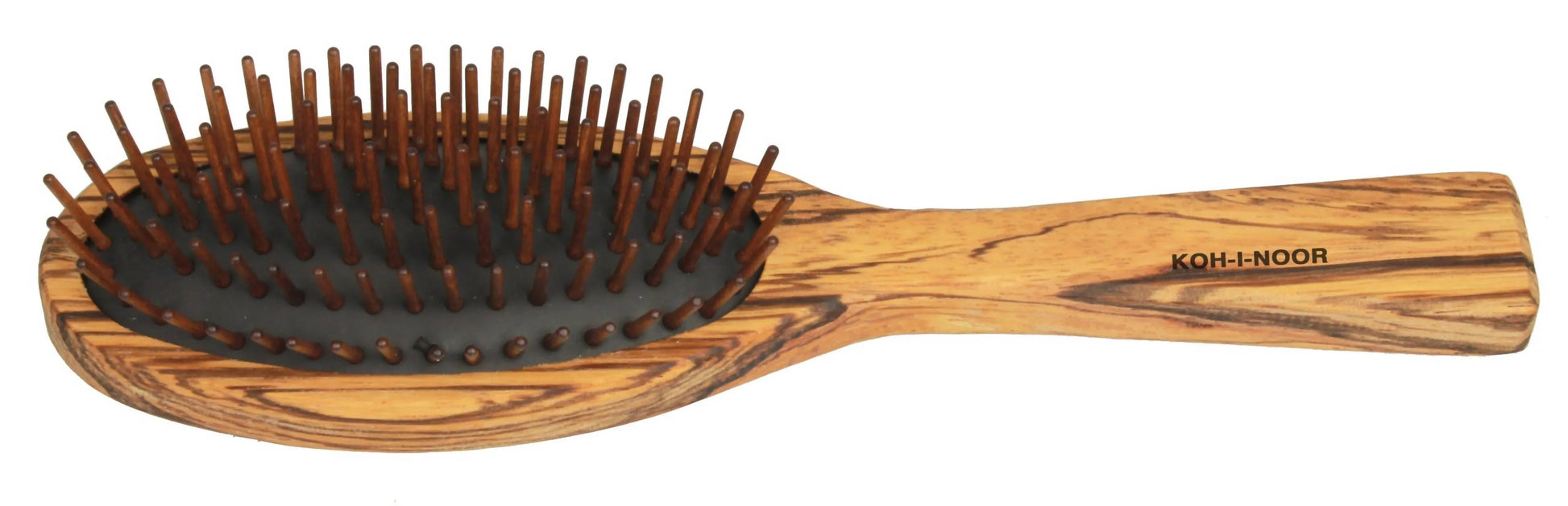 Koh-I-Noor Beauty USA - Women's Zebrano Wood Nylon Pin Hair Brushes - lifestyle view - Rack Hunt