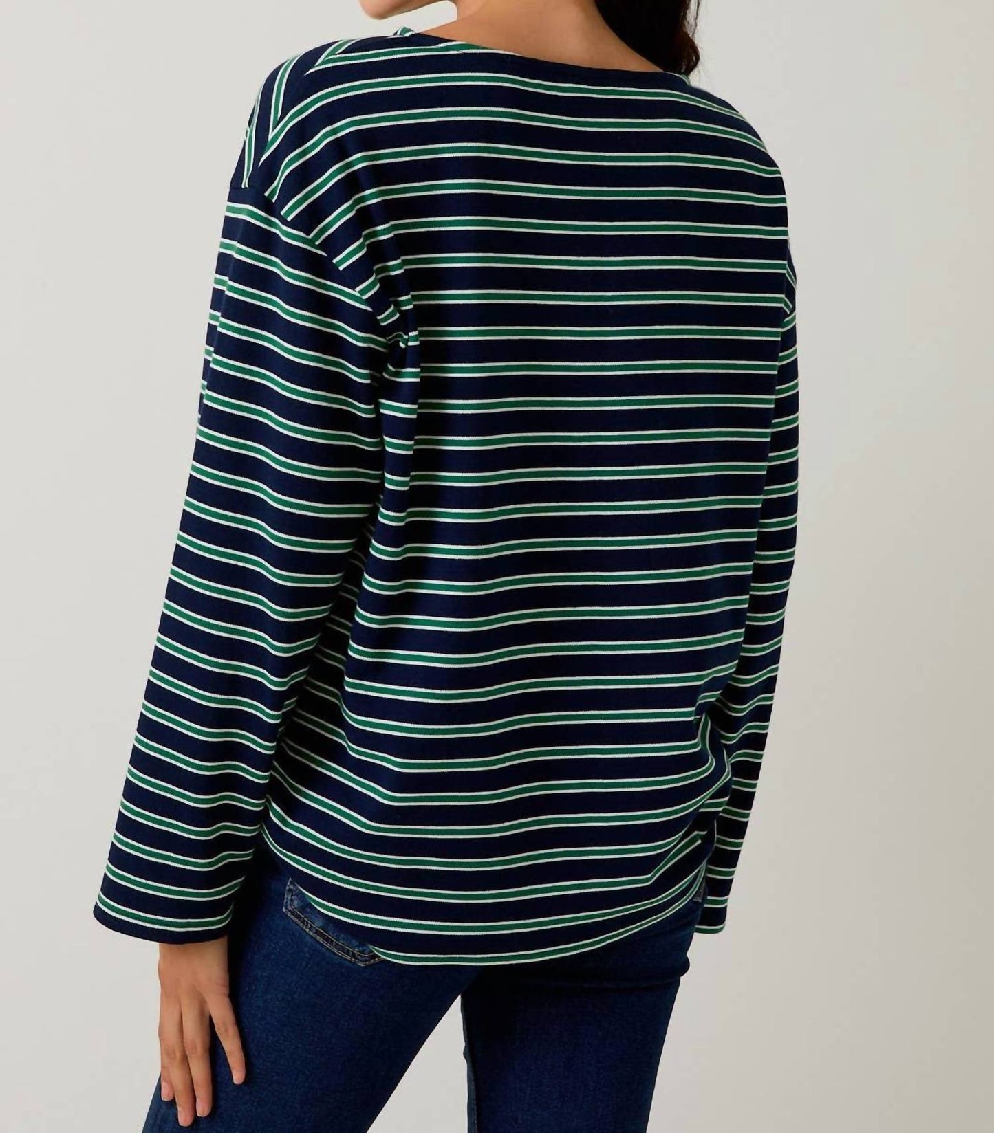 Stripe Boatneck Top