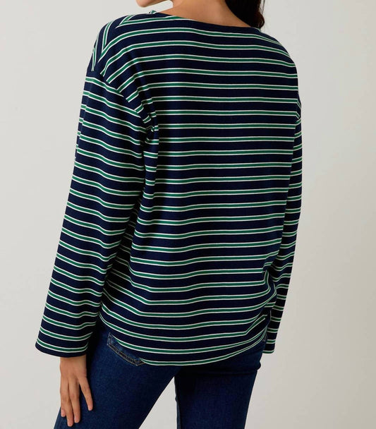 Stripe Boatneck Top
