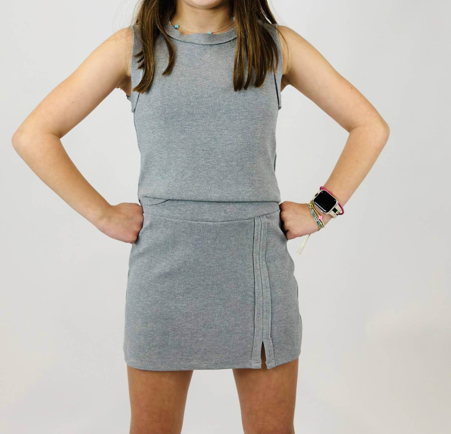 Tenly - Girl's Rayon Rib Skort - Rack Hunt -