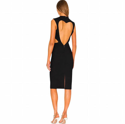 Lilian Heart Dress Cutout Midi Dress