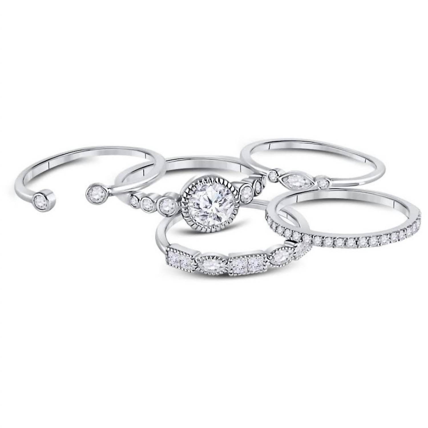 Allyanna Gifts - Women's Melina Stacking Ring Set - Rack Hunt