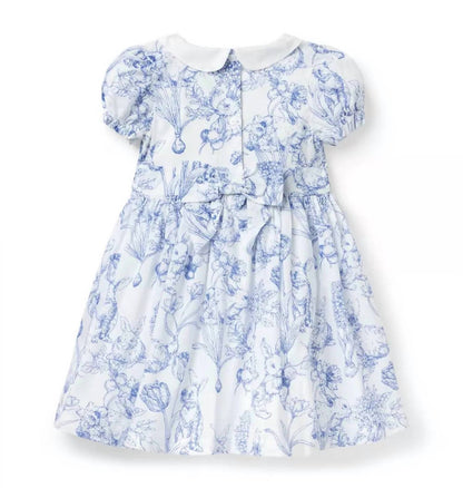 Girl's Toile Bunny Mini Dress