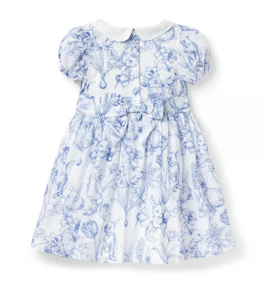 Girl's Toile Bunny Mini Dress