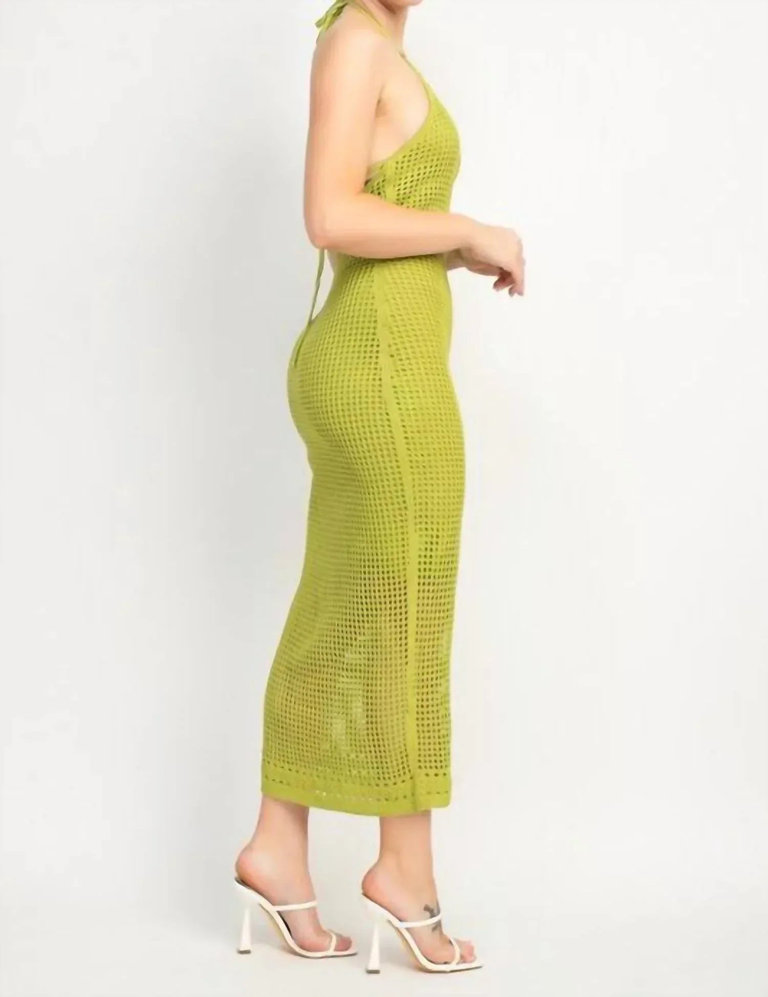 Shopirisbasic - Halter Backless Bodycon Maxi Dress - Rack Hunt