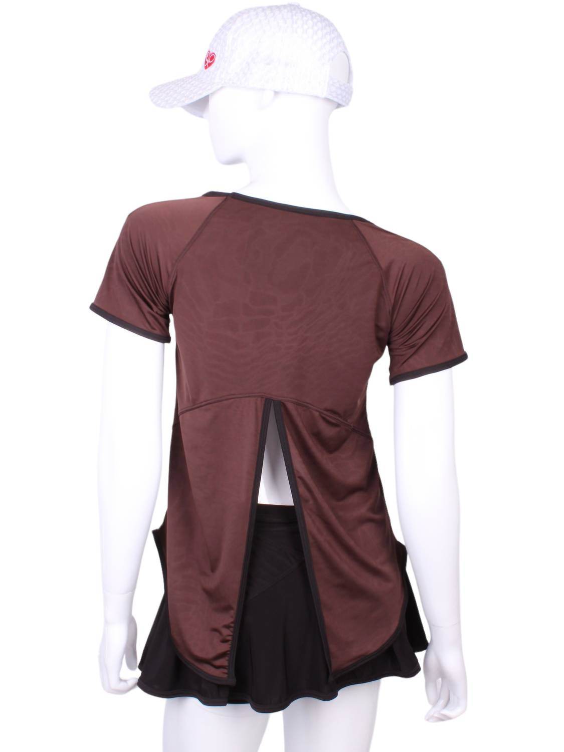 Love Love Tennis - Women's Tie Back Short Sleeve Tee - Rack Hunt -