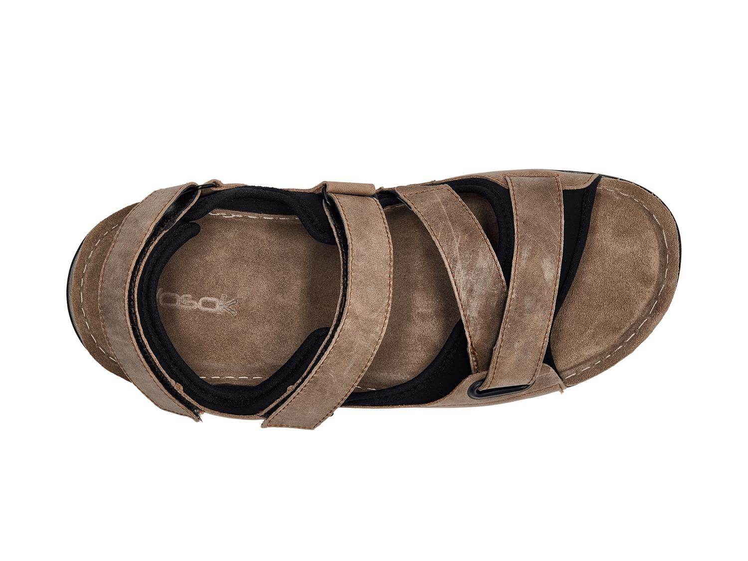 Wasak - Men's Heath Leather Velcro Sandals - Rack Hunt -