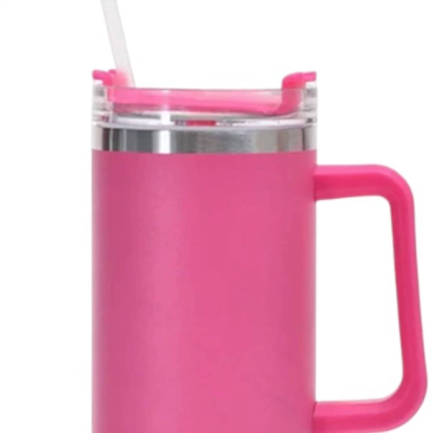 Straw Barbiecore Stainless Steel Tumbler