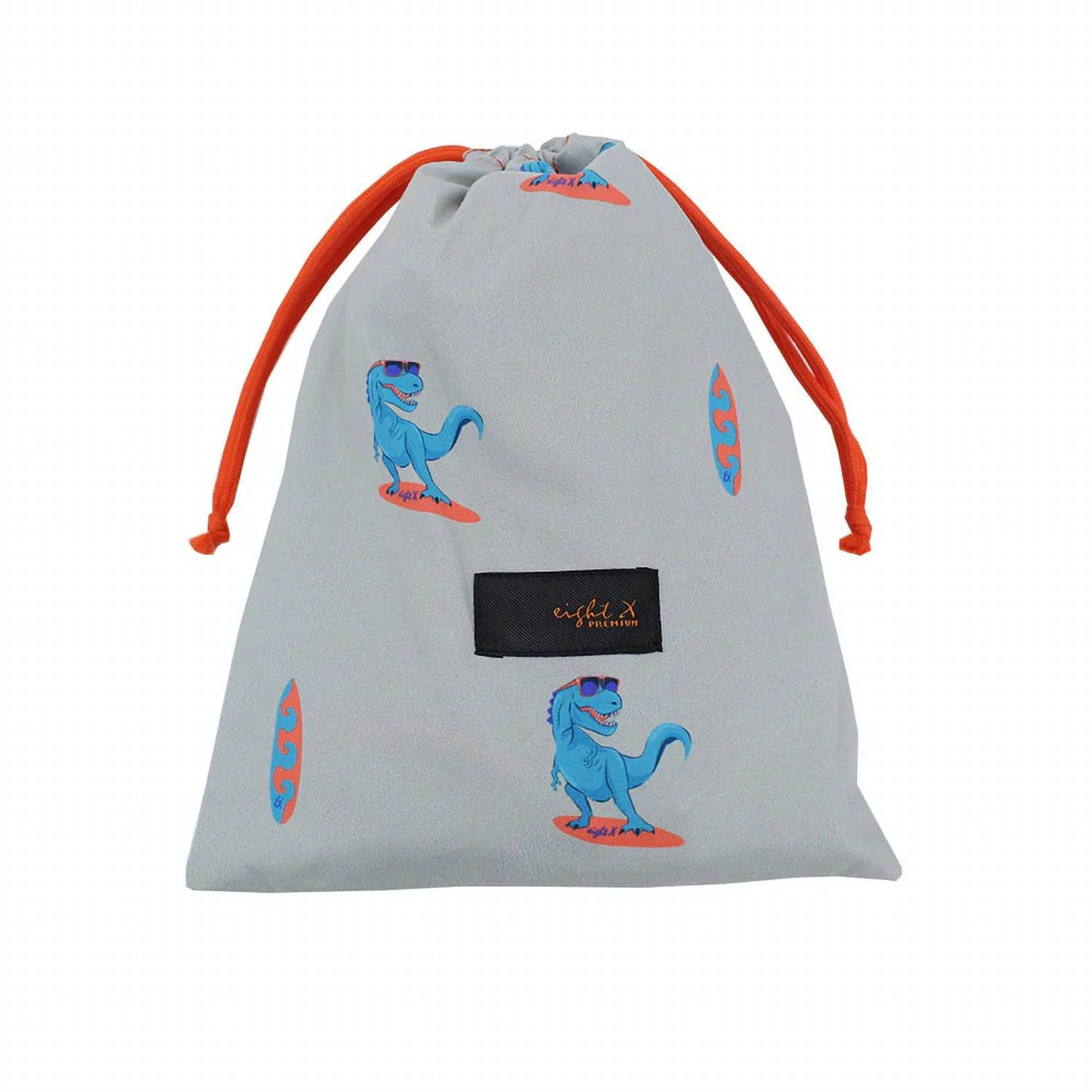 Surfing T-rex Print Swim Trunks
