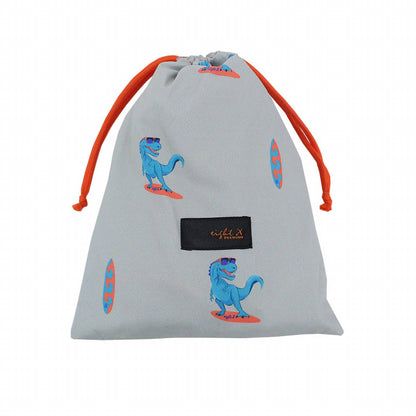 Surfing T-rex Print Swim Trunks