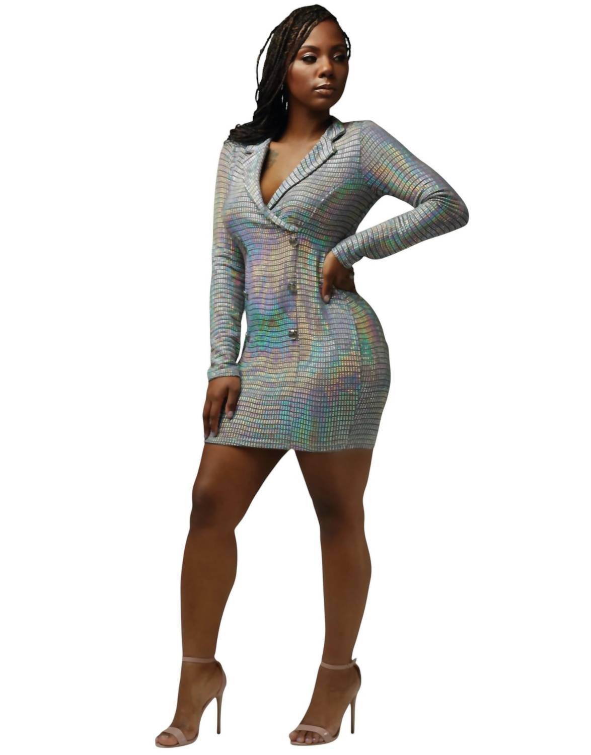 La Banga - METALLIC BLAZER DRESS - Rack Hunt -