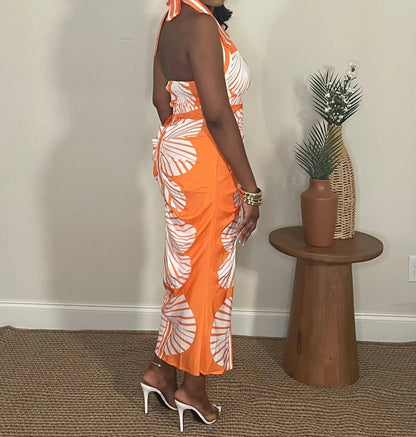Sunny Livin' Palm Print Dress