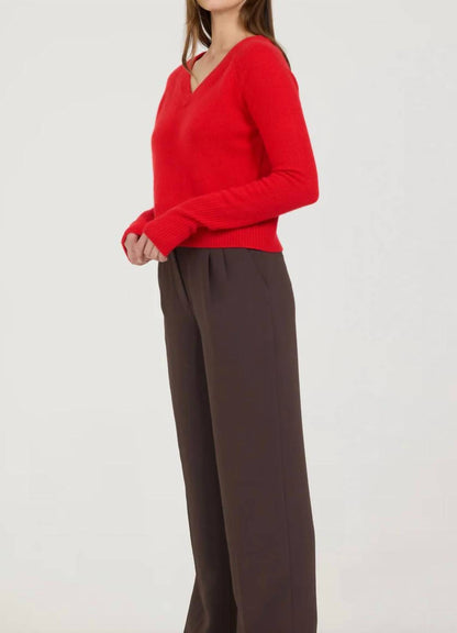 Blakely Cashmere V-neck Top