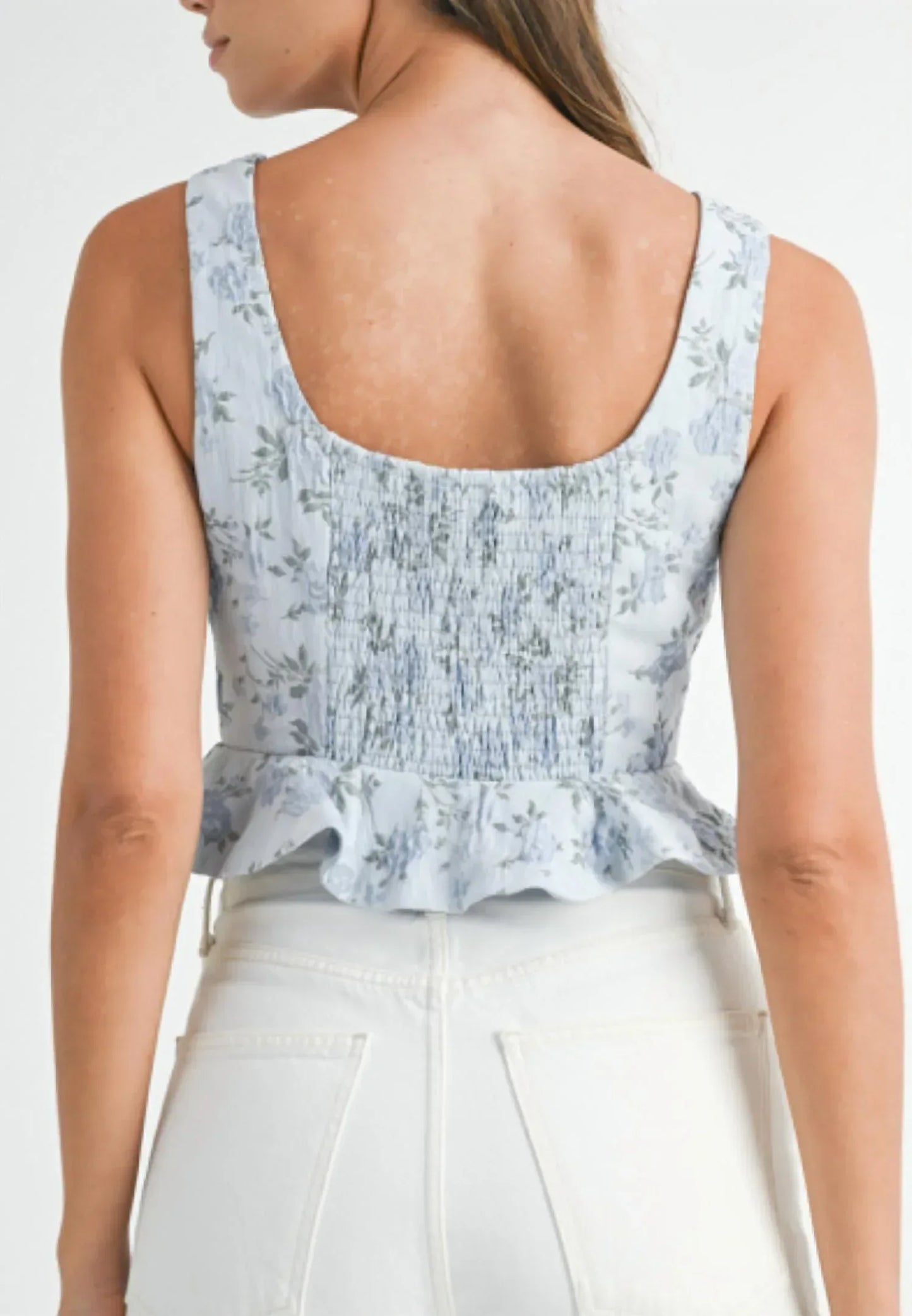 VEDA - Nova Floral Peplum Top - Rack Hunt