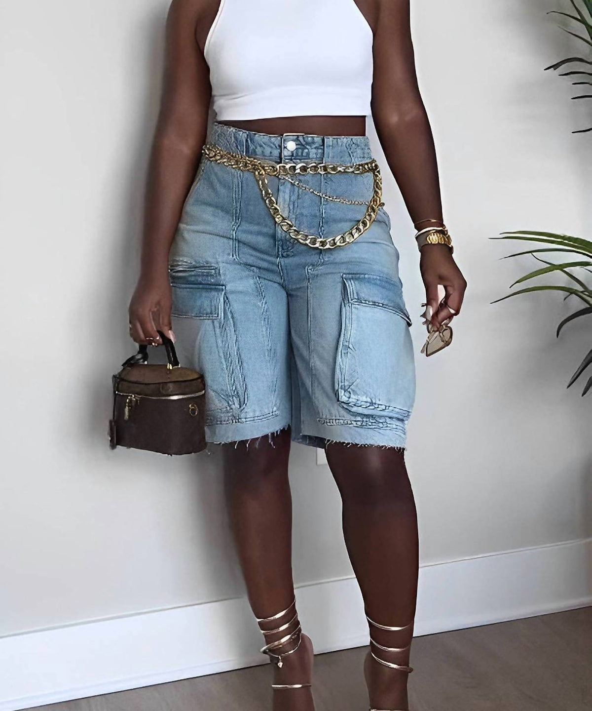 Cargo Pocket Denim Short