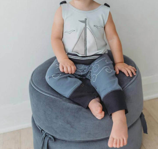 L'ovedbaby - Organic Applique Harem Romper - Rack Hunt -