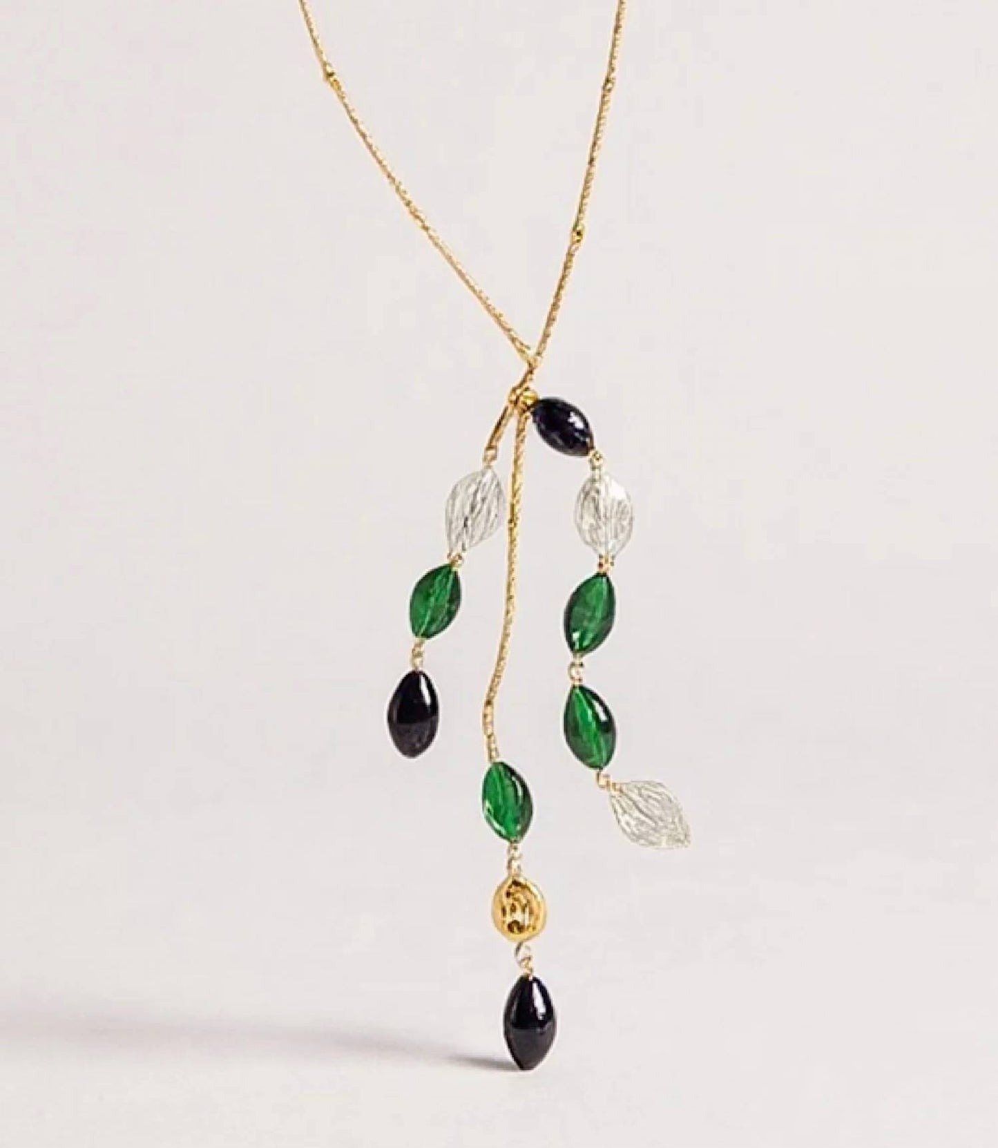 Women's Dangling Gemstone Necklace