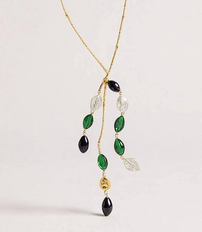 Women's Dangling Gemstone Necklace