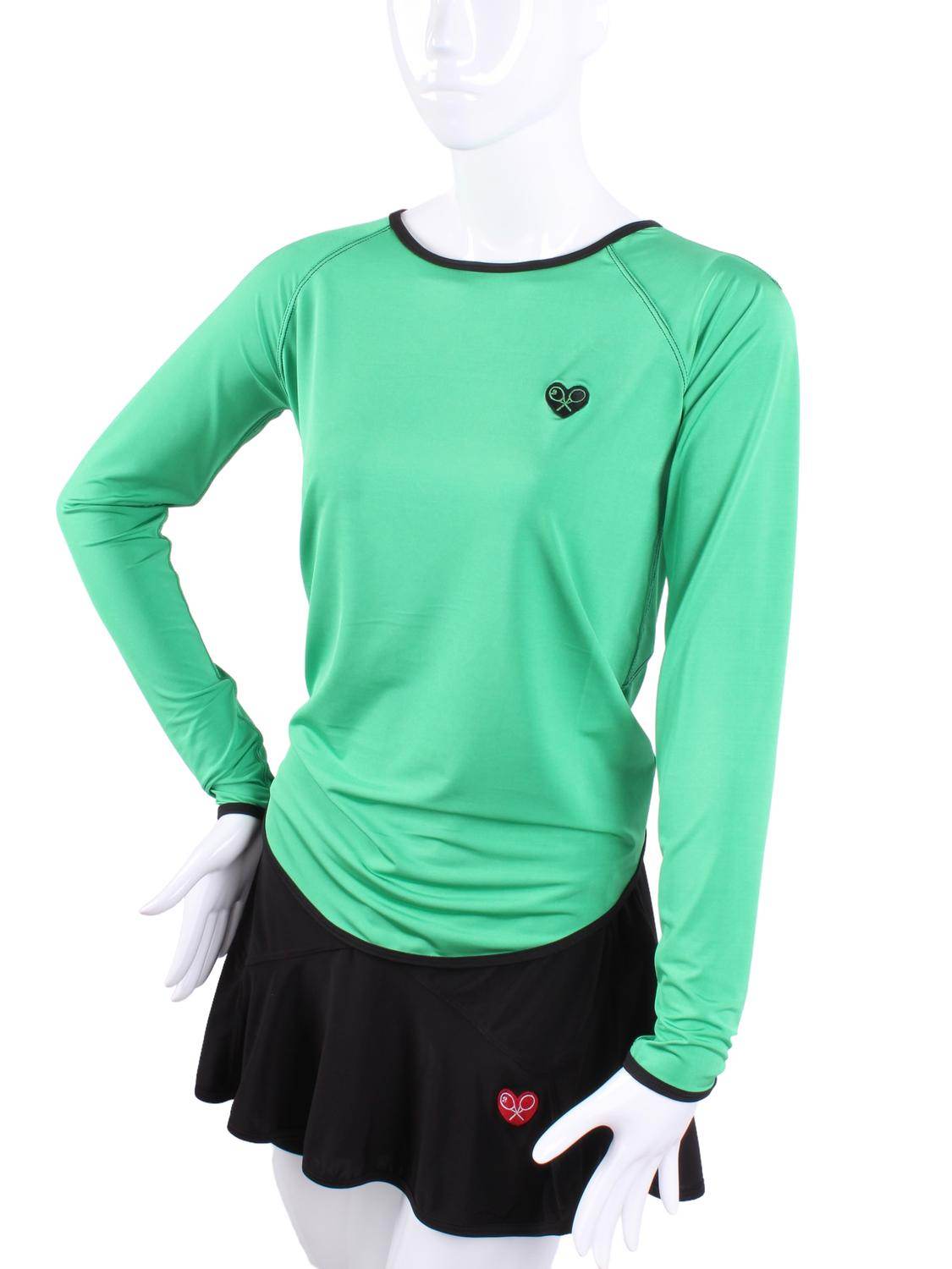 Love Love Tennis - Women's Tie Back Long Sleeve Tee - Rack Hunt -