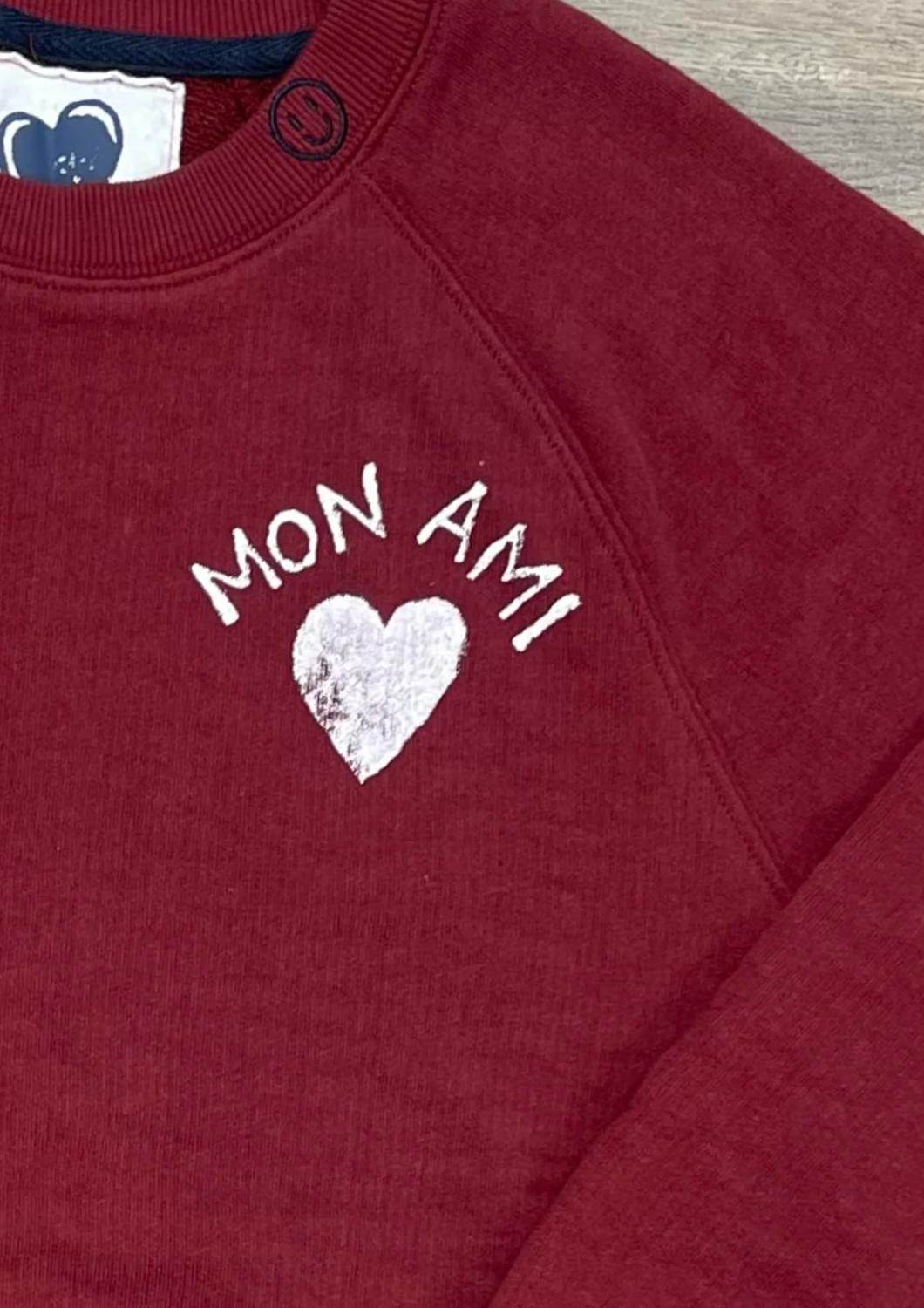 Just Madison - Women's Madz Mon Ami With Heart Sweatshirt - Rack Hunt -