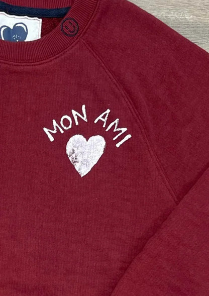 Just Madison - Women's Madz Mon Ami With Heart Sweatshirt - Rack Hunt