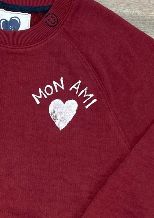 Just Madison - Women's Madz Mon Ami With Heart Sweatshirt - Rack Hunt