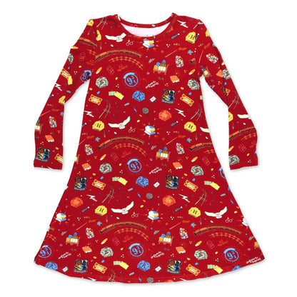 Hogwarts Express Bamboo Long Sleeve Dress