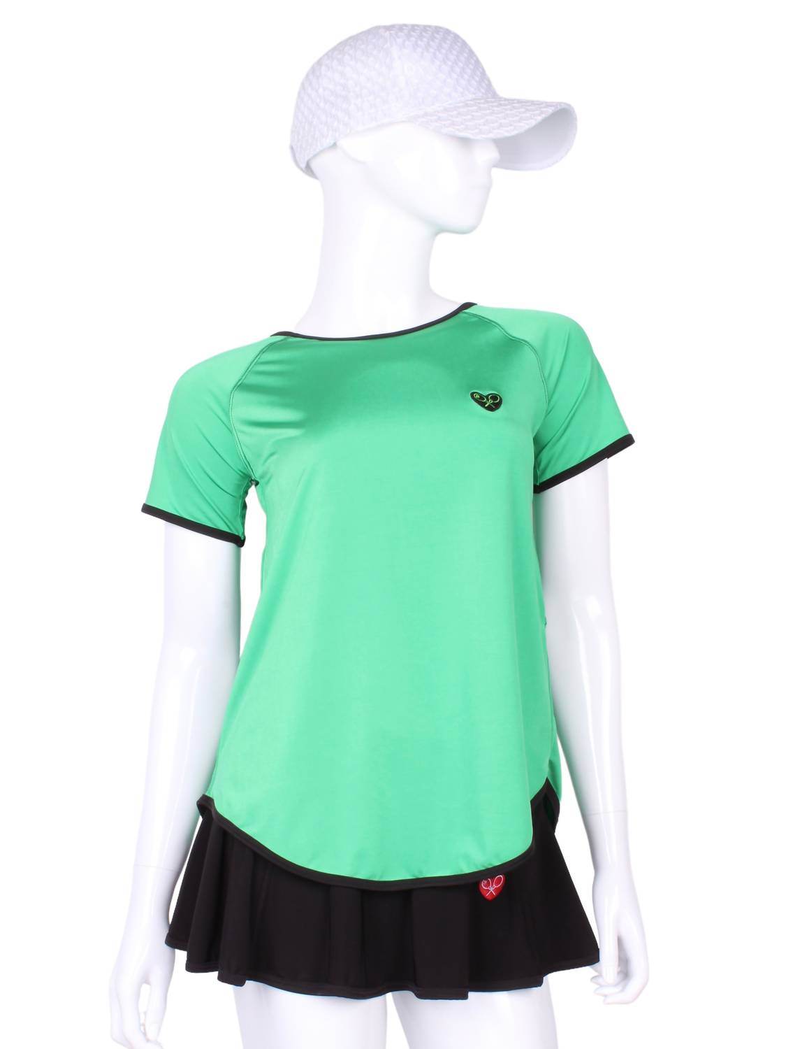 Love Love Tennis - Women's Tie Back Short Sleeve Tennis Tee - Rack Hunt -