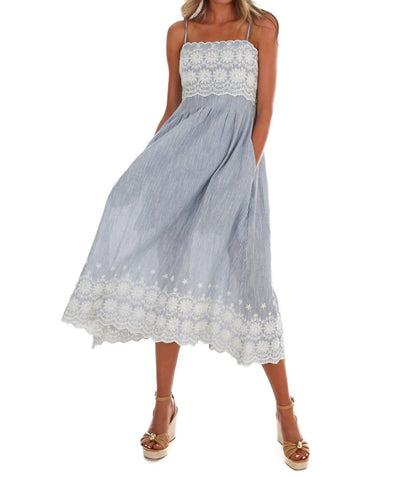 Coastal Daydream Lace Midi Dress