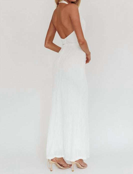 Textured Halter Maxi Dress
