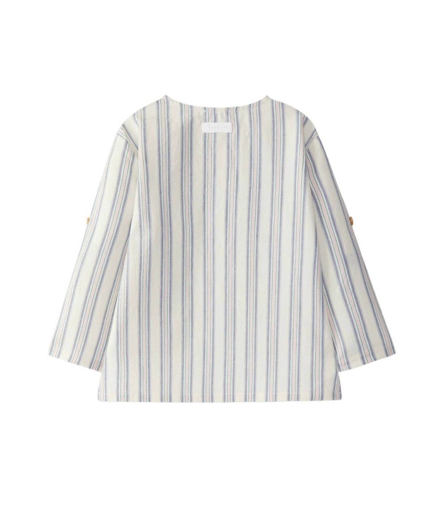 Laranjinha - Boy's Mandarin Collar Striped Shirt - Rack Hunt -