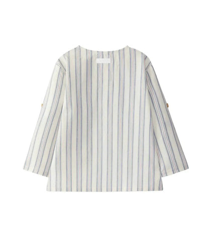 Laranjinha - Boy's Mandarin Collar Striped Shirt - Rack Hunt