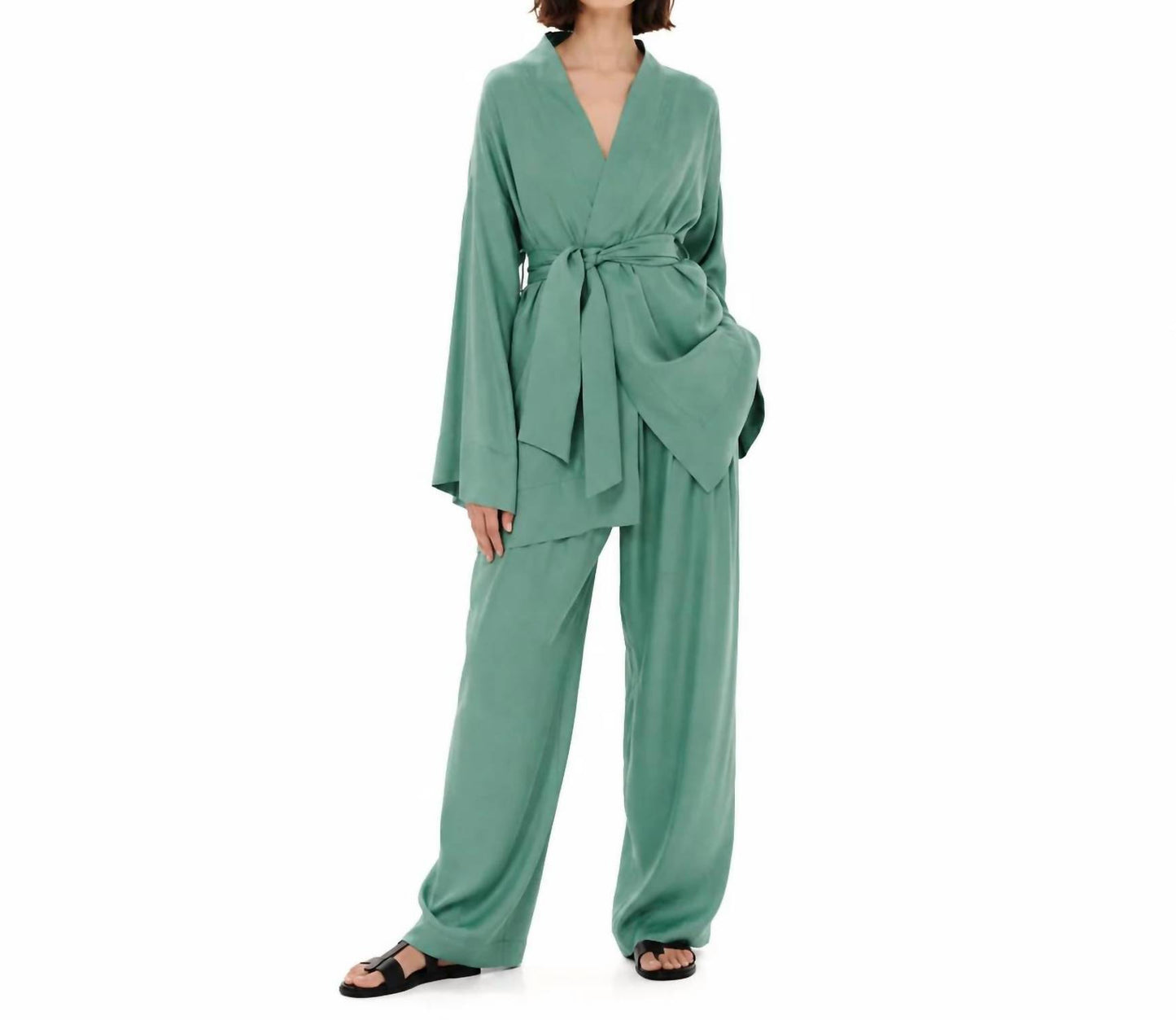 Luxurious Drapery High Waisted Trousers