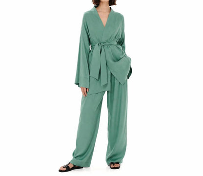 Luxurious Drapery High Waisted Trousers