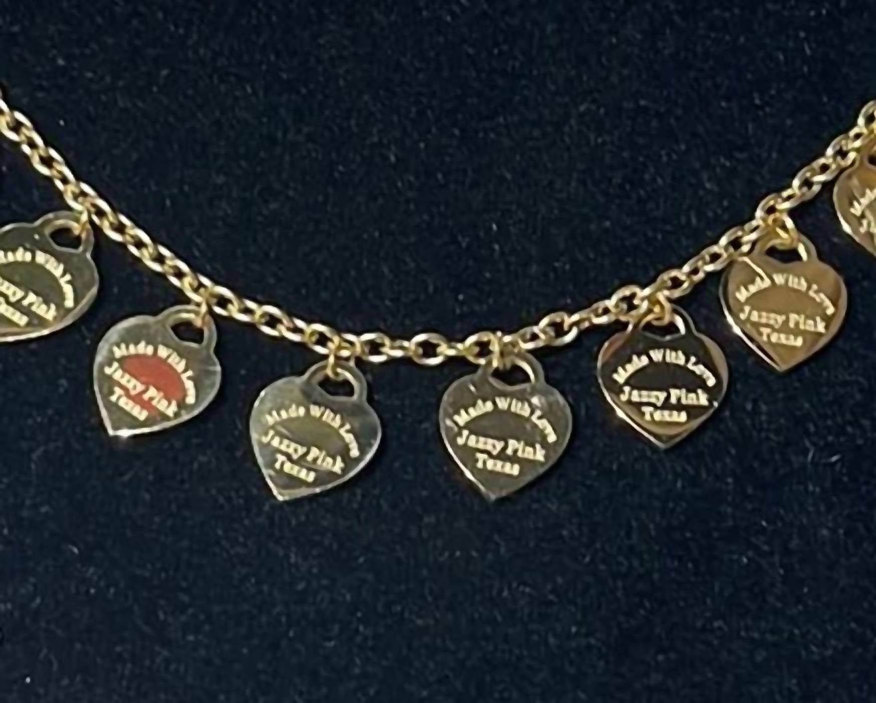 Jazzy Pink - Women's Heart Charm Necklace - Rack Hunt -