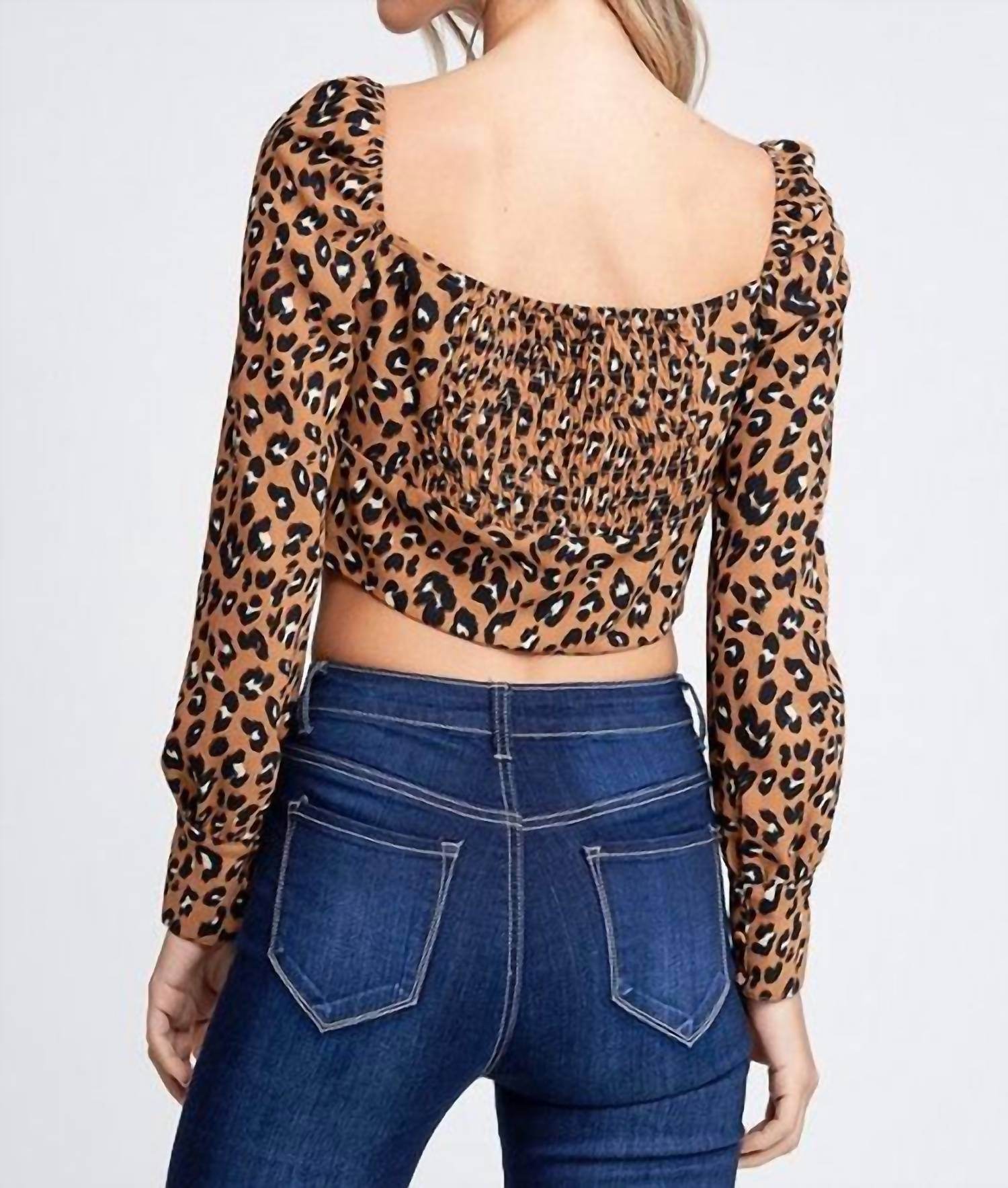 Ruby Lane Boutique - Jacqueline Leopard Crop Top - Rack Hunt