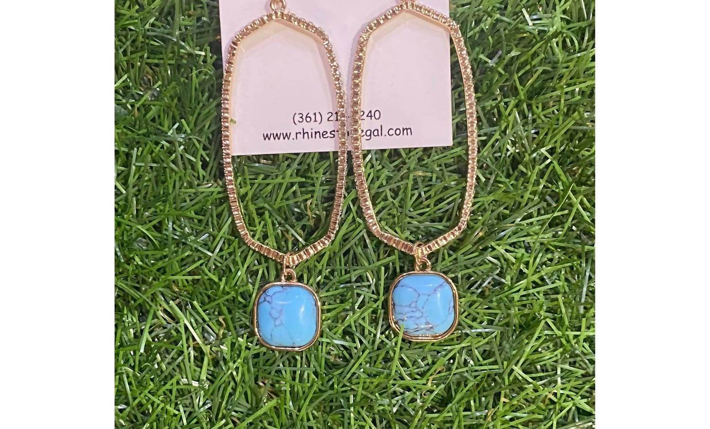 MYS Wholesale - Women's Pave Hexagon Drop Earrings - Rack Hunt -