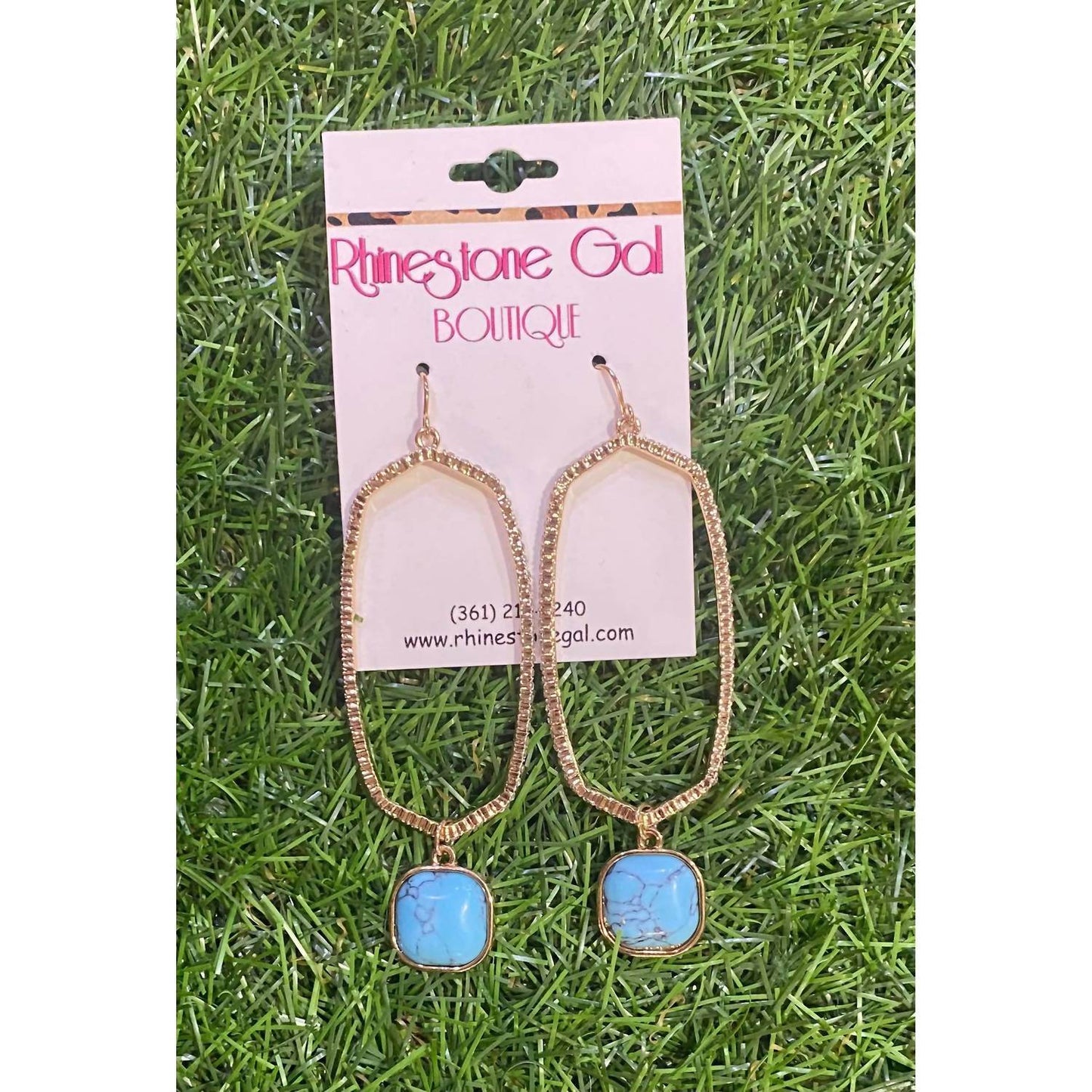 MYS Wholesale - Women's Pave Hexagon Drop Earrings - Rack Hunt -