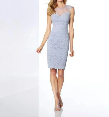 Social Occasions by Mon Cheri - Periwinkle Lace Cocktail Dress - Rack Hunt