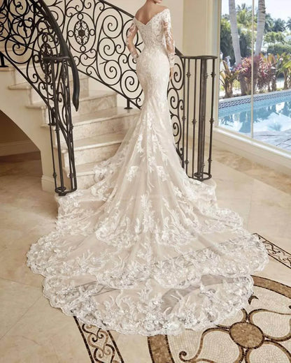 Demetrios - Lace Embellished Sheer Gown - Rack Hunt