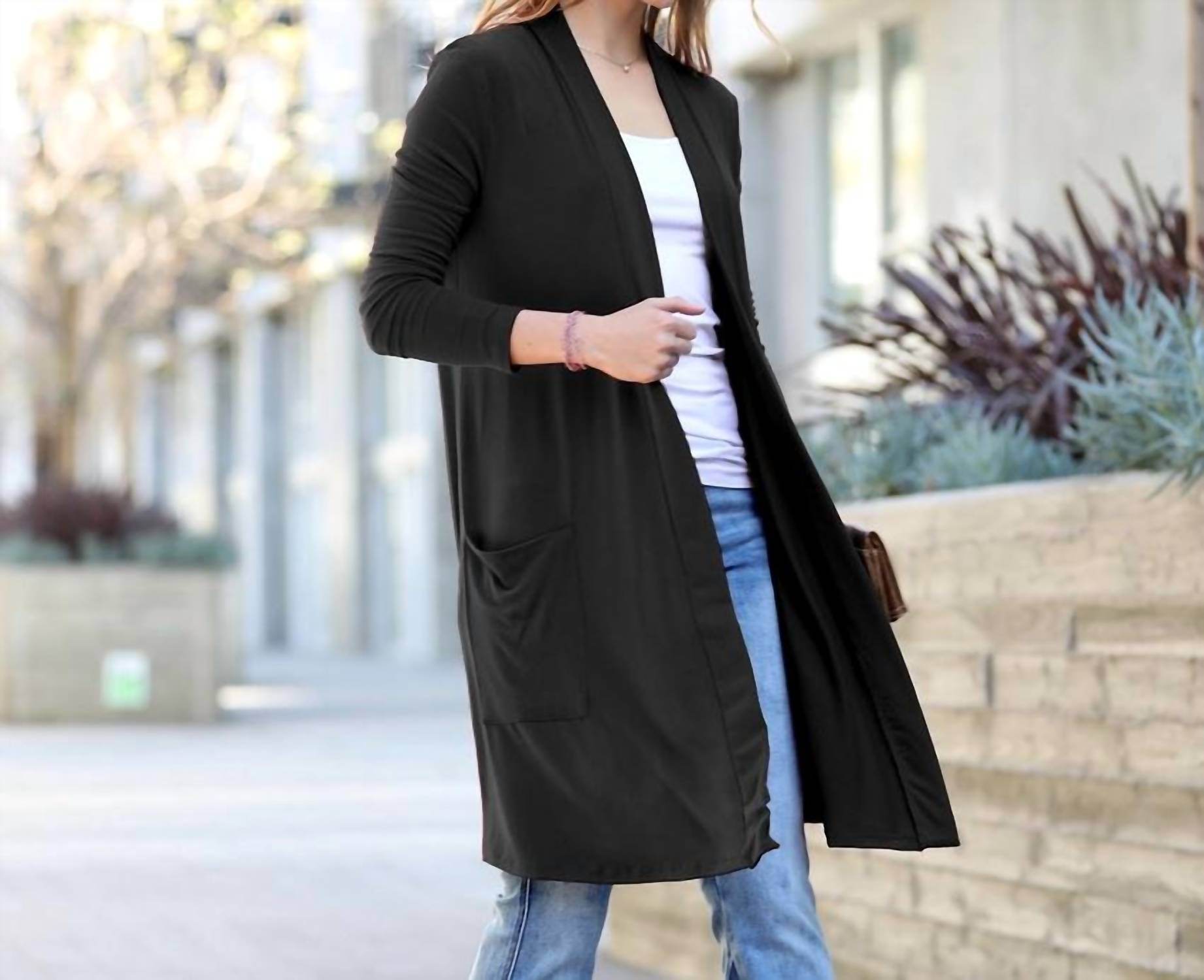 Reine Krief - Microfiber Open Cardigan - Rack Hunt -