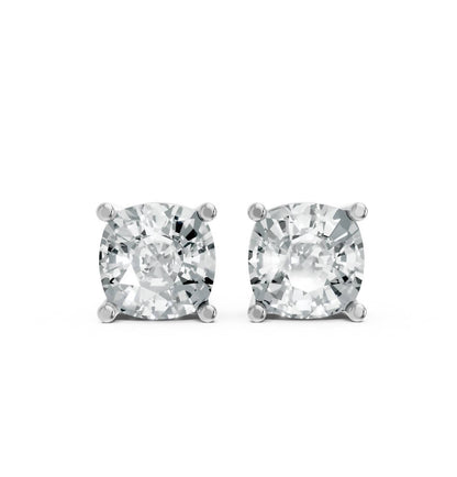 Women's Cushion Shape 4 Prong Push Back Studs