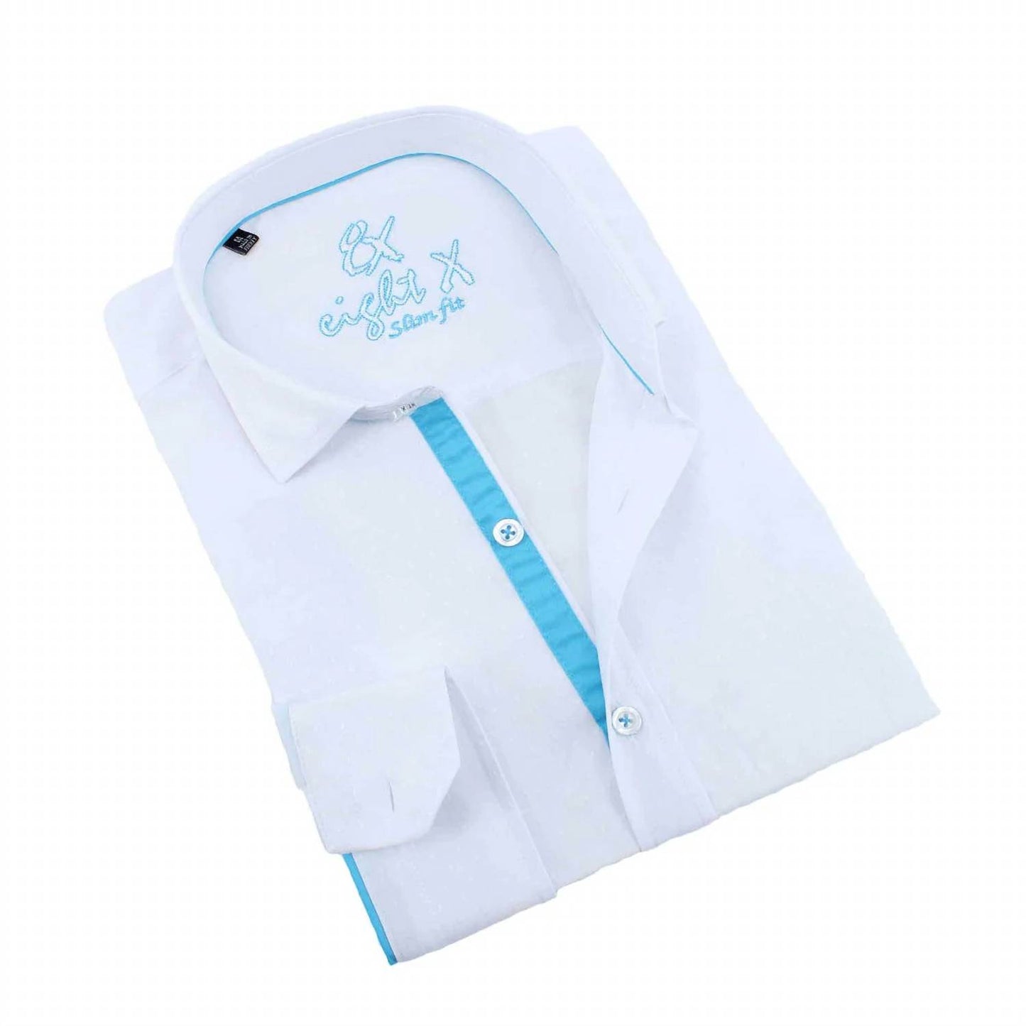 Jacquard Button Down Shirt With Trim