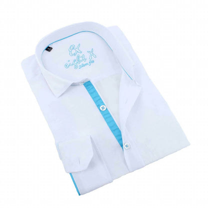 Jacquard Button Down Shirt With Trim