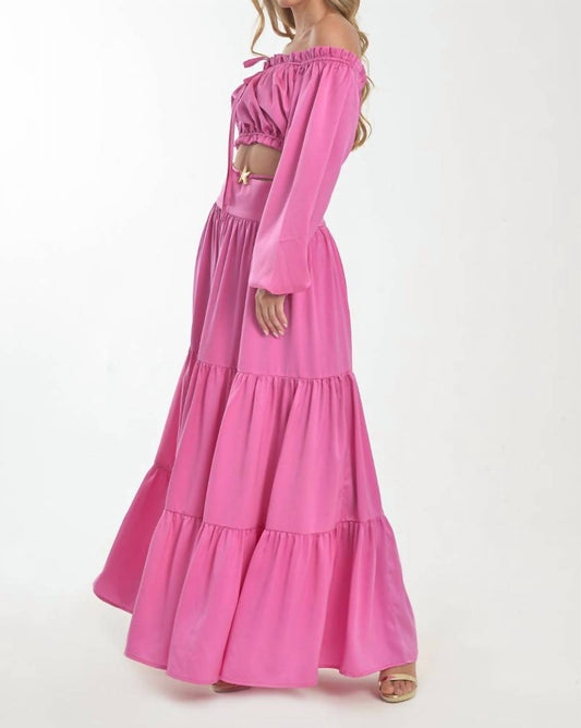 Off-shoulder Maxi Dress