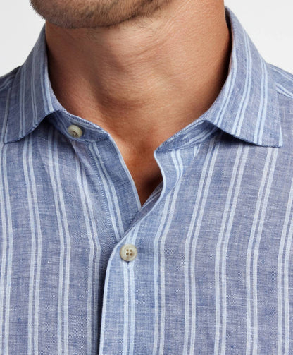 Linen Stripe Sport Shirt