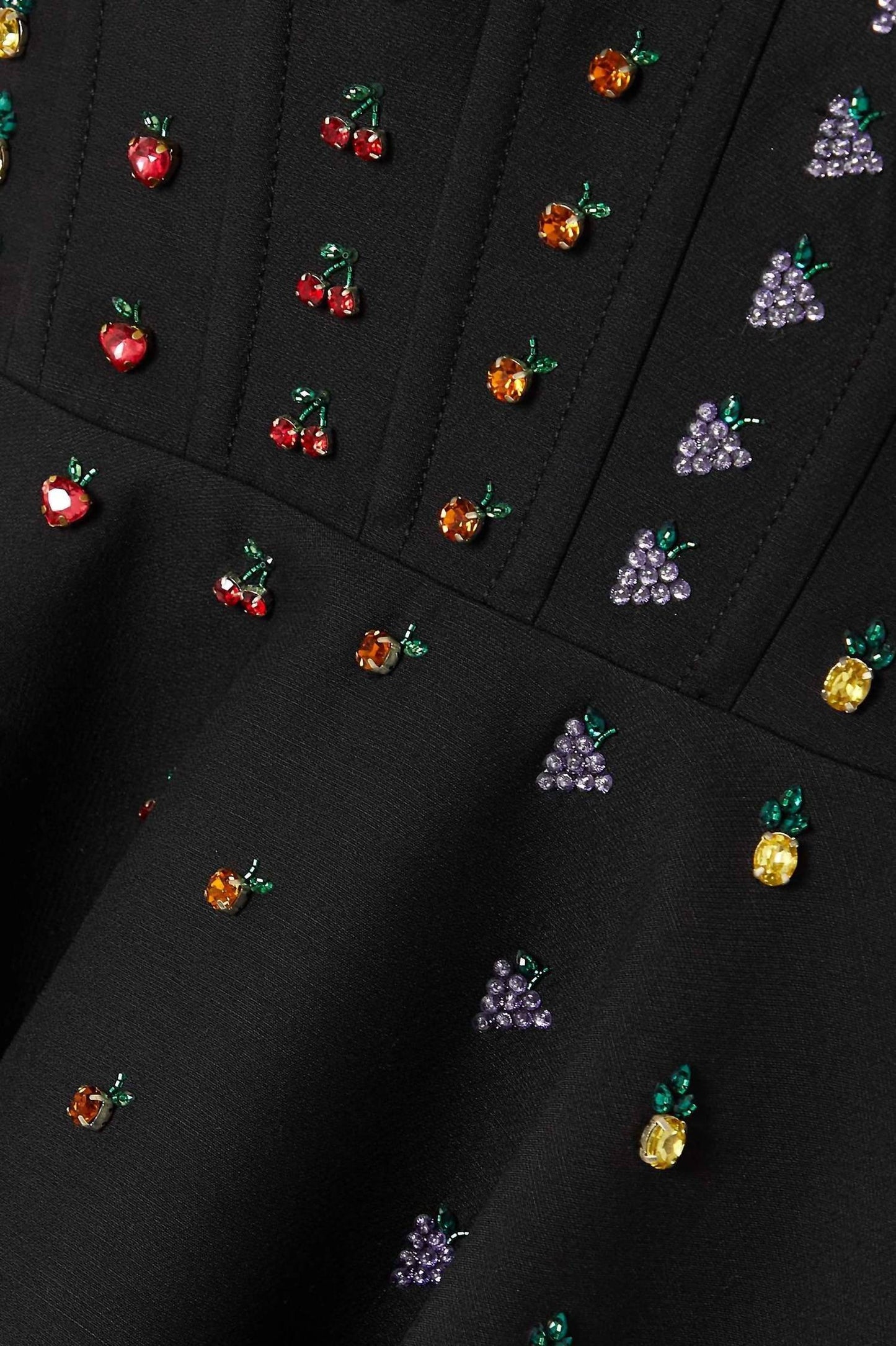 Valentino - Strapless Crystal-embellished Wool And Silk-blend Mini Dress - Rack Hunt