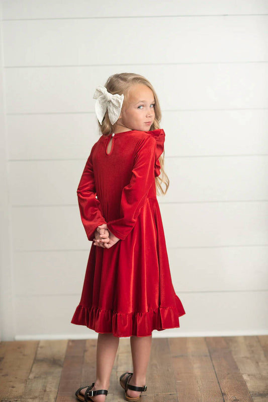 Girls Velvet Dress