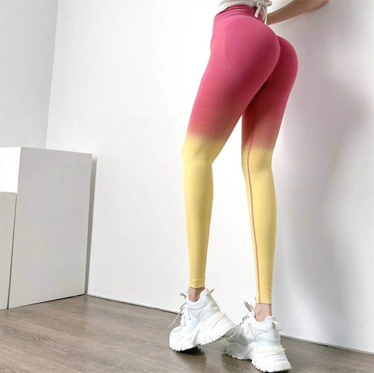 Rockstar Peach - Ode To Ombre Sculpting Leggings - Rack Hunt -