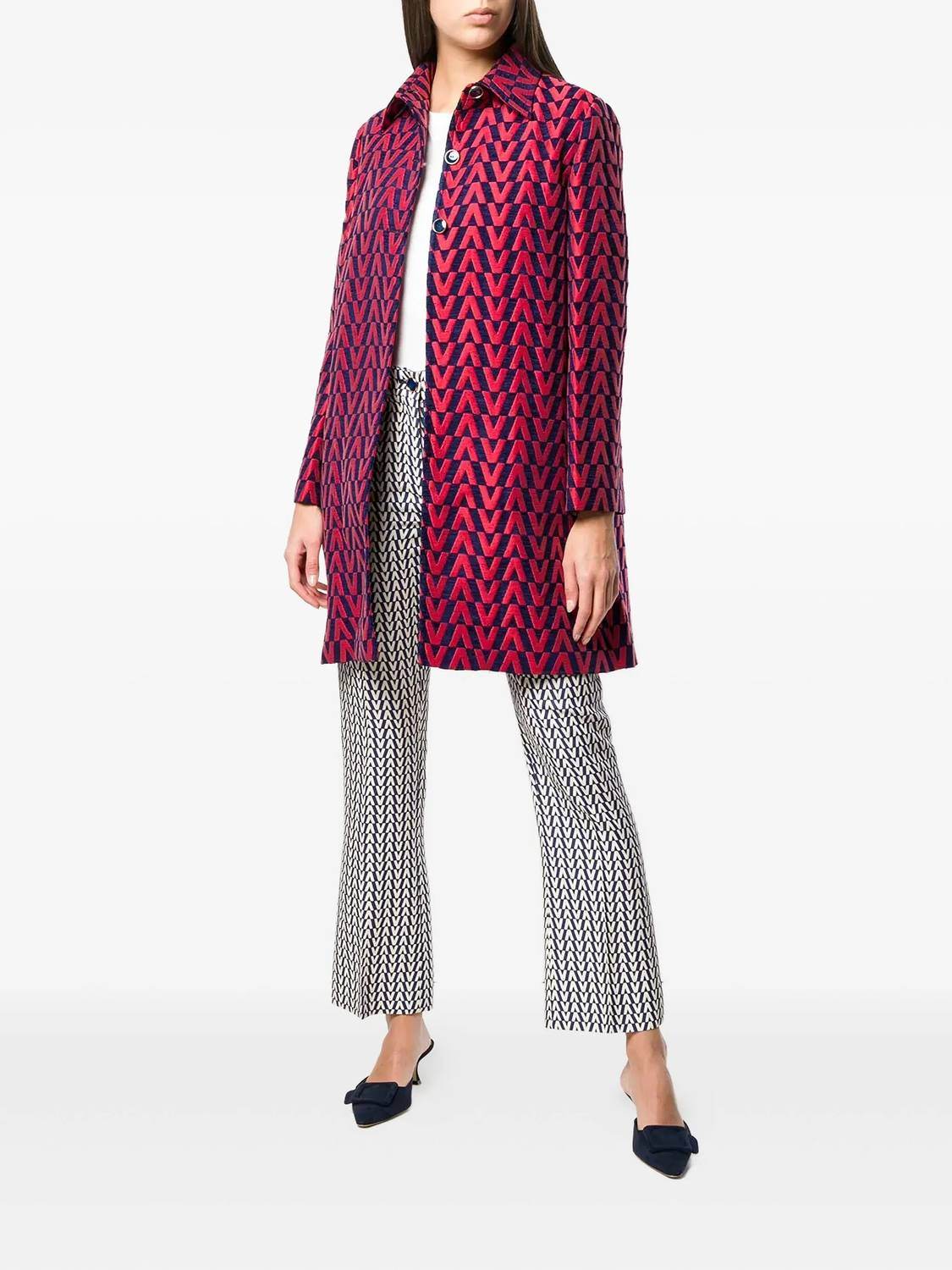 Valentino - Single Breasted Brocade Coat - Rack Hunt